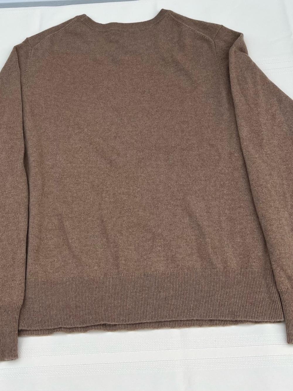 Quince Mongolian Cashmere Crewneck Sweater Women L Teak Brown 100% Cashmere - Picture 4 of 10